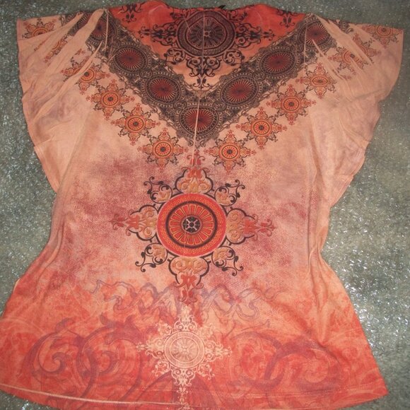 womens boho tie dye embellished blouse.size small - Picture 2 of 2